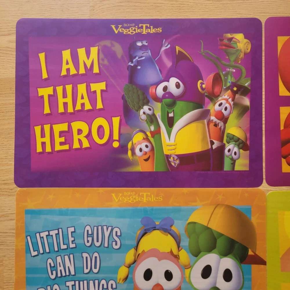 VeggieTales Plastic Placemats Lot 14 Bob Larry Junior‎ Big Idea